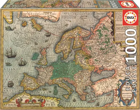 EDUCA Puzzle Mapa Evropy / 1000 dílků / od 14 let