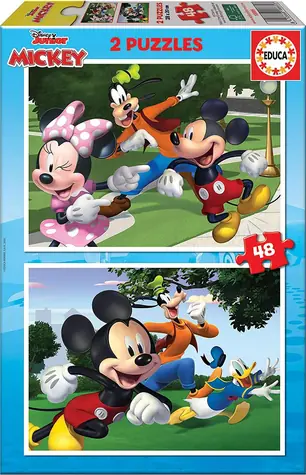 EDUCA Puzzle Mickey a přátelé / 2x48 dílků / od 3 let
