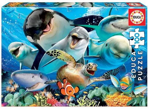 EDUCA Puzzle Podvodní selfie / 100 dílků / od 6 let