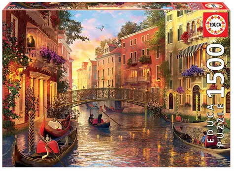 EDUCA Puzzle Soumrak v Benátkách / 1500 dílků / od 14 let
