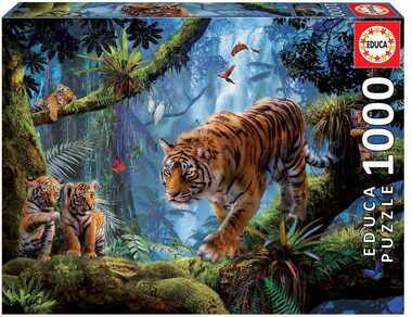 EDUCA Puzzle Tygři na stromě / 1000 dílků / od 14 let