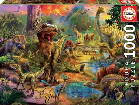 EDUCA Puzzle Území dinosaurů / 1000 dílků / od 14 let
