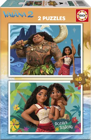 EDUCA Puzzle Vaiana 2 / 2x48 dílků / od 4 let