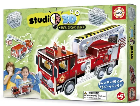 EDUCA Studio 3D model Hasičské vozidlo / 57 dílků / od 5 let