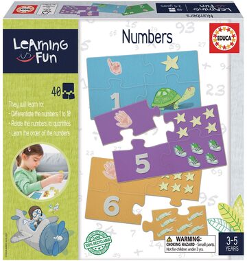 EDUCA Vzdělávací puzzle a hra Learning is Fun: Čísla / 40 dílků / od 3 let