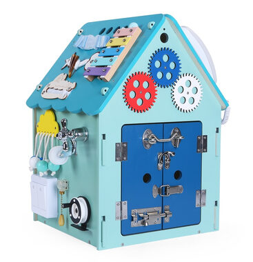 2Kids Toys Activity board Domeček modrý / od 3 let