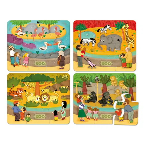 Vilac Dřevěné puzzle Zoo / od 2 let