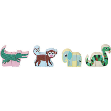 Vilac Dřevěné magnetické puzzle zvířátka Jungle / od 2 let