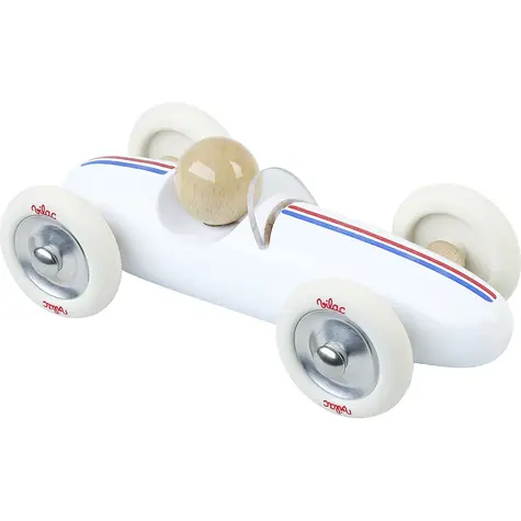 Vilac Dřevěné auto velké Grand prix vintage bílé / od 2 let