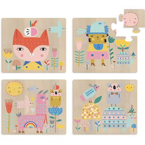 Vilac Dřevěné puzzle rozvíjející se příběh / od 2 let