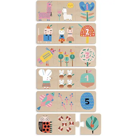 Vilac Dřevěné puzzle maminka a mládě / od 2 let