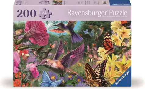 Ravensburger Puzzle: Svět kolibříků a motýlů / 200 dílků / od 8 let 