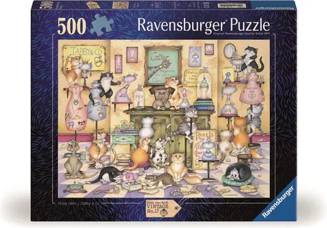 Ravensburger Puzzle: Hrátky rozdováděných koček / 500 dílků / od 12 let