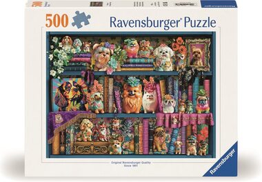 Ravensburger Puzzle: Roztomilí porcelánový mopslíci / 500 dílků / od 12 let