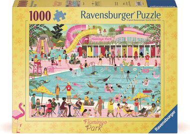 Ravensburger Puzzle: Radovánky u bazénu / 1000 dílků / od 14 let