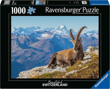 Ravensburger Puzzle: Kamzík v údolí Toggenburg / 1000 dílků / od 14 let