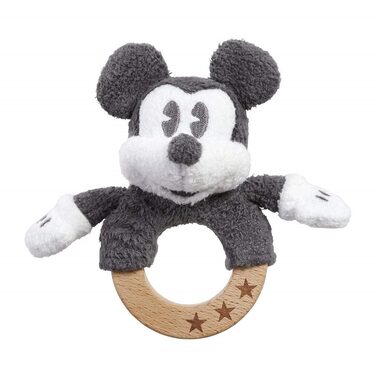 Rainbow Dřevěné/plyšové chrastítko Mickey Mouse / 0+