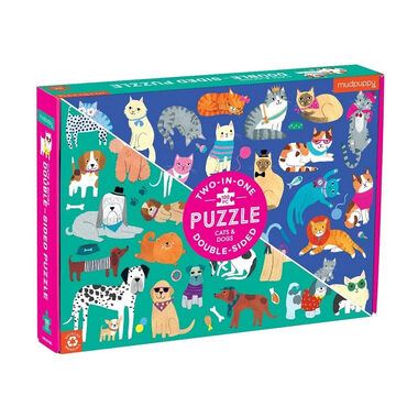 Mudpuppy Oboustranné puzzle Psi a kočky / 100 dílků / od 6 let