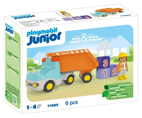 Playmobil® Junior 71685 Sklápěč / Počet dílků: 6 / od 1 roku