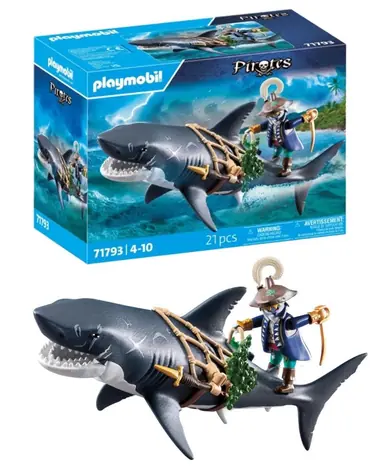 Playmobil® Pirates 71793 Pirát se žralokem obrovským / Počet dílků: 21 / od 4 let