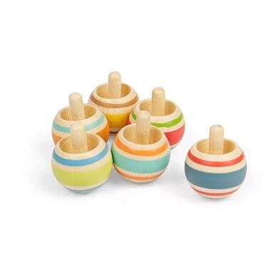 Bigjigs Toys Dřevěná káča s proužky 1 ks / od 3 let