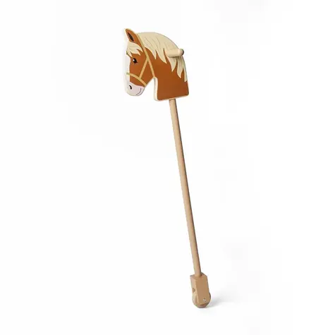 Bigjigs Toys Dřevěný koník na tyči / od 18 měsíců