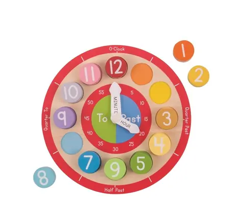 Bigjigs Toys Edukativní hodiny anglické / od 18 měsíců