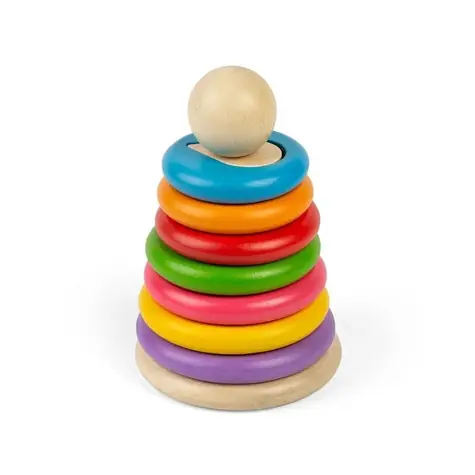 Bigjigs Toys Nasazování tvarů na tyč / od 12 měsíců
