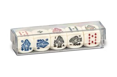Piatnik 5 kostek pokerové symboly / 1 balení / od 3 let