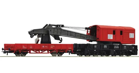 Roco 56240 Jeřábový vagón s ochranným vagónem V / Měřítko:H0 (1:87) / Délka: 275 mm / 15 let 