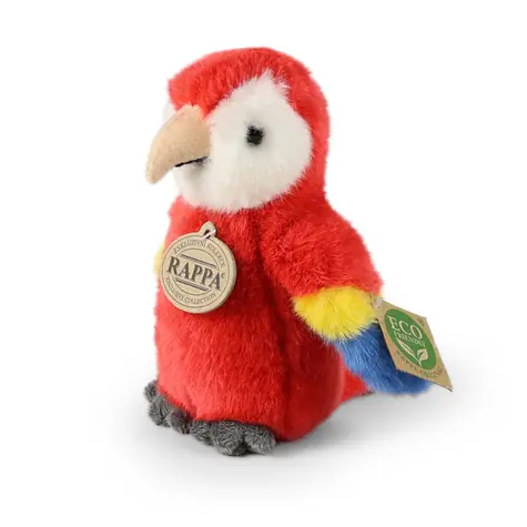 Rappa Plyšový papoušek Ara 16 cm červená / ECO-FRIENDLY / od 0 let