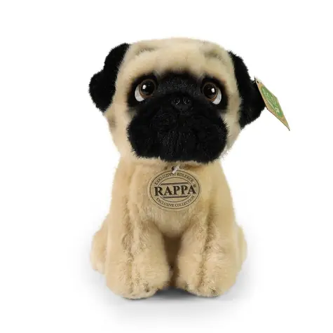 Rappa Plyšový pes mops 18 cm / ECO-FRIENDLY / od 0 let