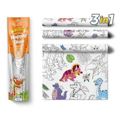 Pexi Malovací ubrusy 3 ks - Šťastní Dinosauři (Happy Dino) / od 3 let