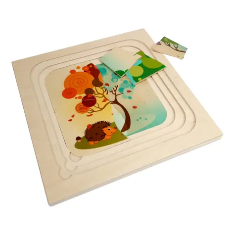 Hess Dřevěné puzzle roční období / od 3 let