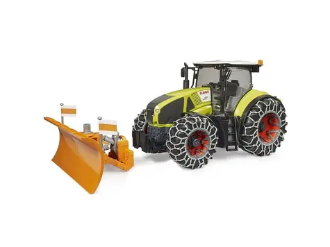 Bruder Claas Axion 950 se sněhovými řetězy a radlicí / 1:16 / od 4 let