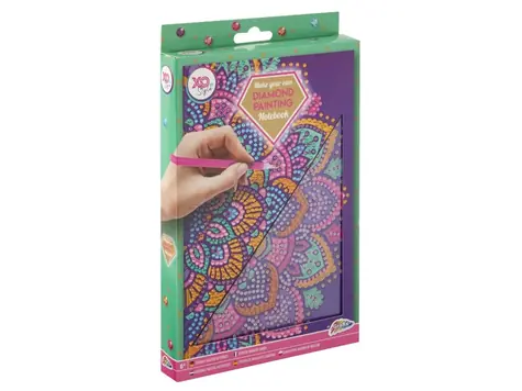 GRAFIX Diamantové malování Blok A5 Fialová mandala / od 6 let