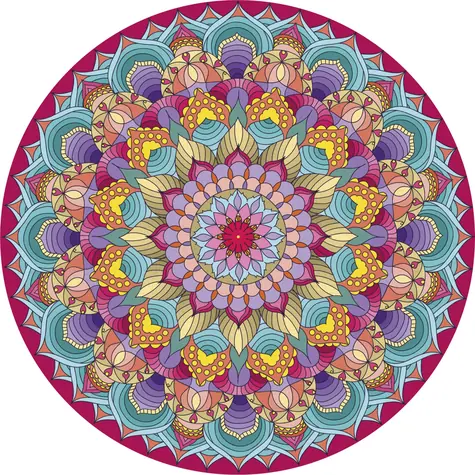 GRAFIX Diamantové malování na rámu Mandala růžová 30cm