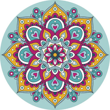 GRAFIX Diamantové malování na rámu Mandala tyrkysová 30cm
