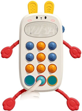 CHIPOLINO Senzorický mobil 8v1 Rabbit / od 18 měsíců