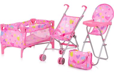 CHIPOLINO Sada pro panenky 3v1 Trixy Hearts / od 3 let