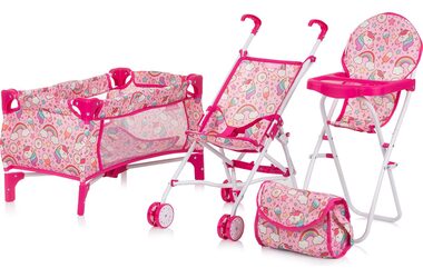 CHIPOLINO Sada pro panenky 3v1 Trixy Unicorn / od 3 let