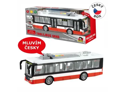 MaDe 08517 - Trolejbus s českým hlasem, 7 x 10 x 28 cm