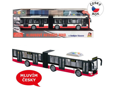 MaDe 09023 - Autobus na setrvačník 44 cm, mluví česky, hlásí zastávky, CZ design