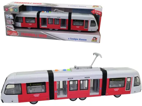 MaDe 09025 - Tramvaj na setrvačník svítí a mluví česky