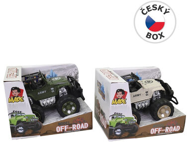 MaDe 16718 - Auto off - road, vojenský, 2 barvy, 20 x 13 x 13 cm