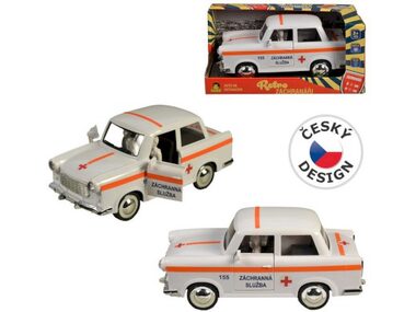 MaDe 98528 - Auto ambulance retro na setrvačník 6 x 17 x 8 cm