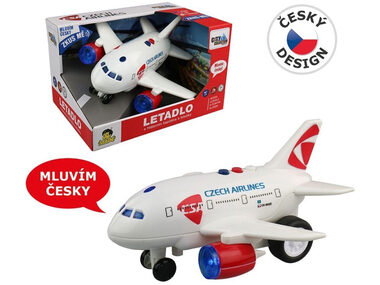 MaDe 98535 - Letadlo ČSA s hlášením kapitána a letušky, na setrvačník, 20 cm