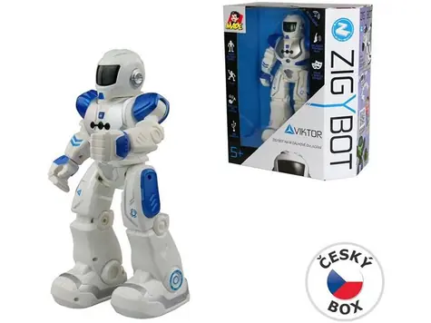 MaDe 01890 - Zigybot Robot Viktor 27cm, 21 funkcí (modrý)
