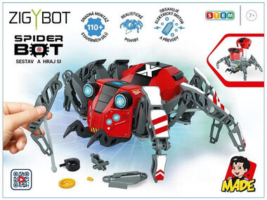 MaDe 15708 - Zigybot Robot Spider, stavebnice, 110 dílků