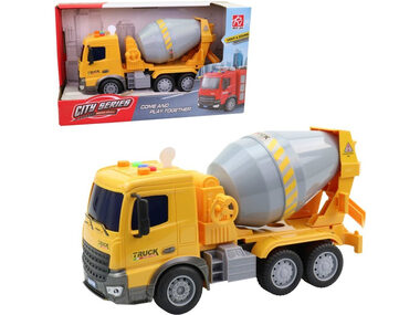 MaDe 14446 - Auto domíchávač na setrvačník, na baterie, se světlem a zvukem, 25 x 8 x14 cm